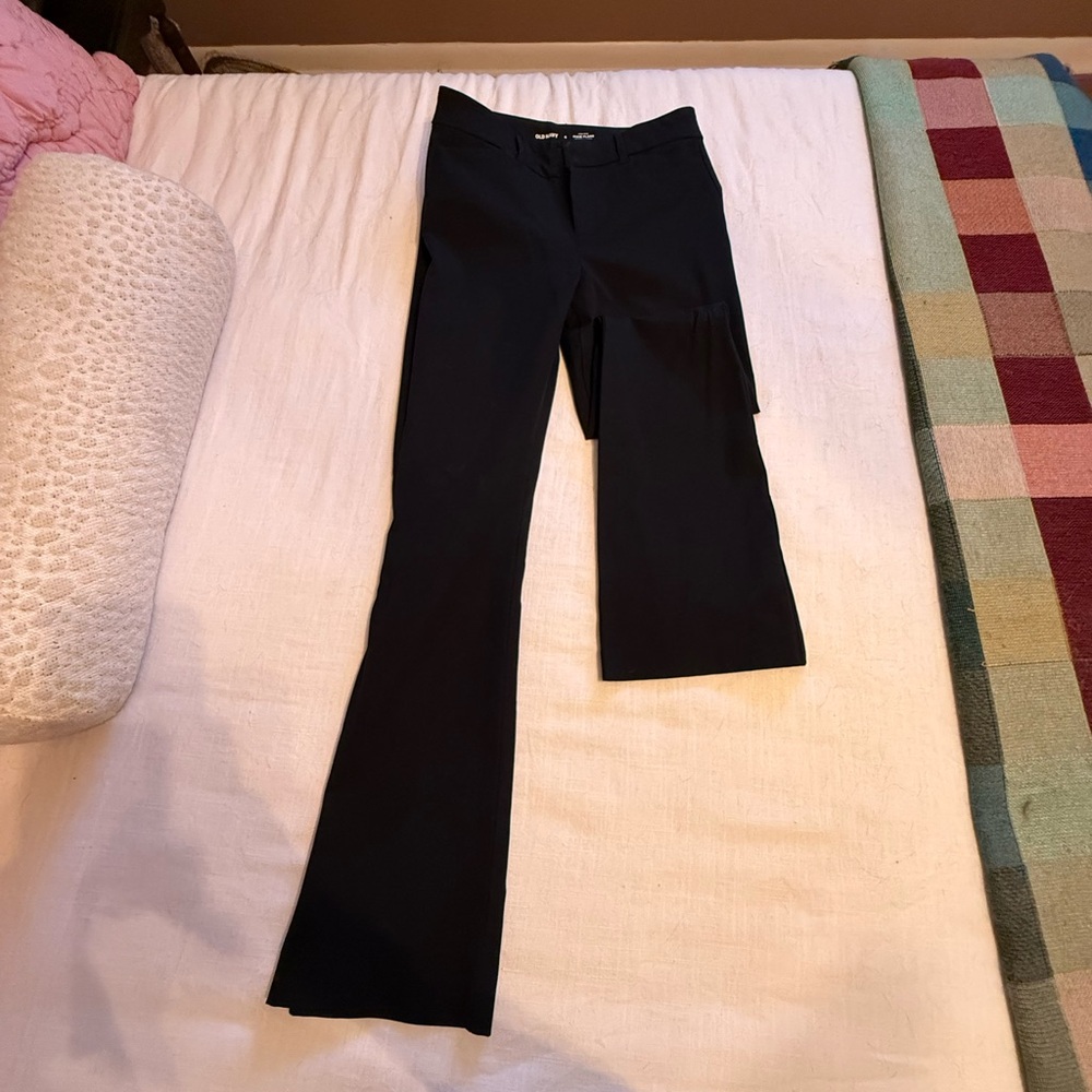 Old Navy Midnight Black Flared Trousers